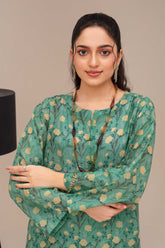2 Piece Ready To Wear Green Lawn Suit - ZN-33 - ZAINOOR