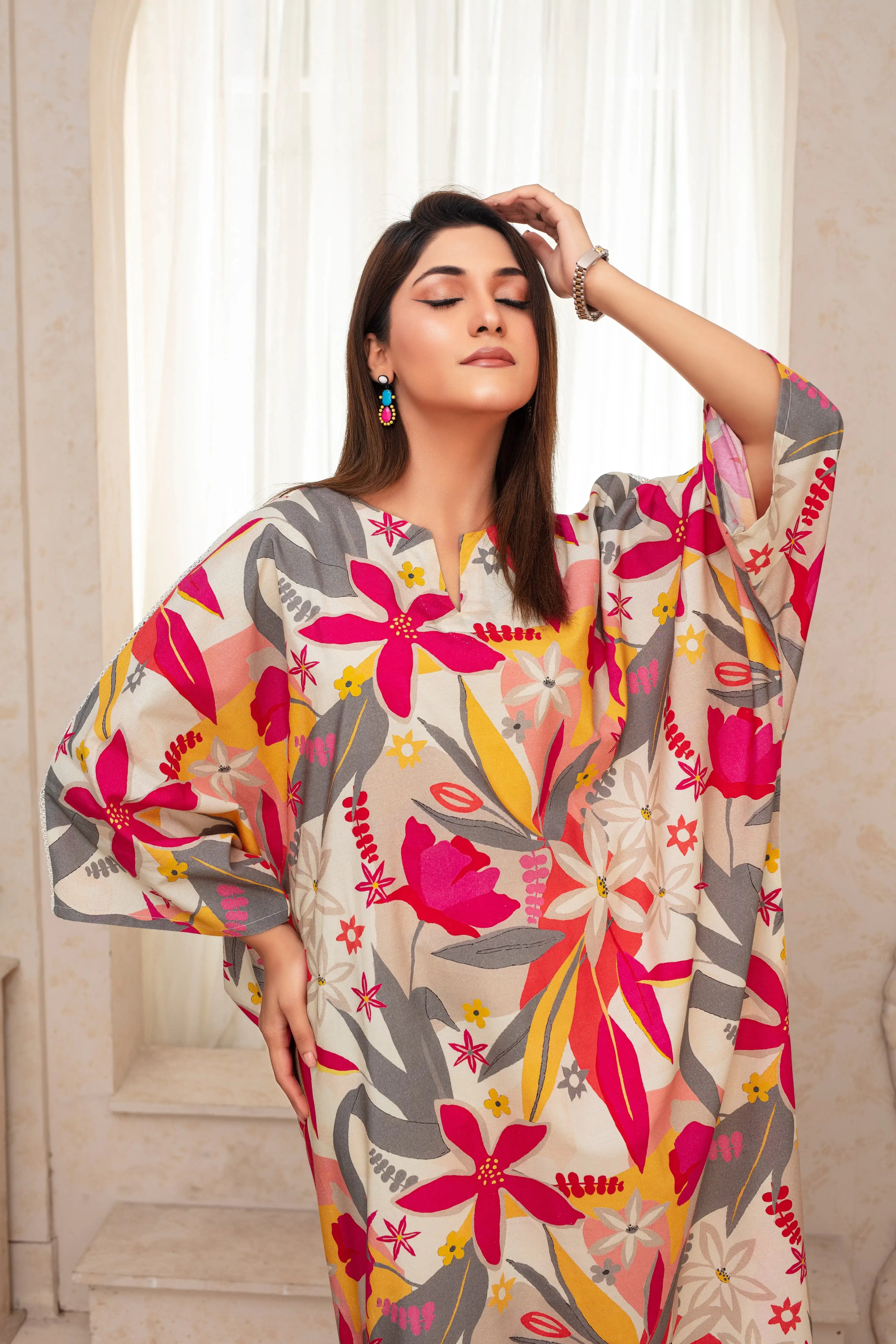 2 Piece Ready To Wear Floral Fantasy Viscose Suit