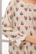 2 Piece Ready To Wear Beige Seersucker Suit - ZN-43 - ZAINOOR