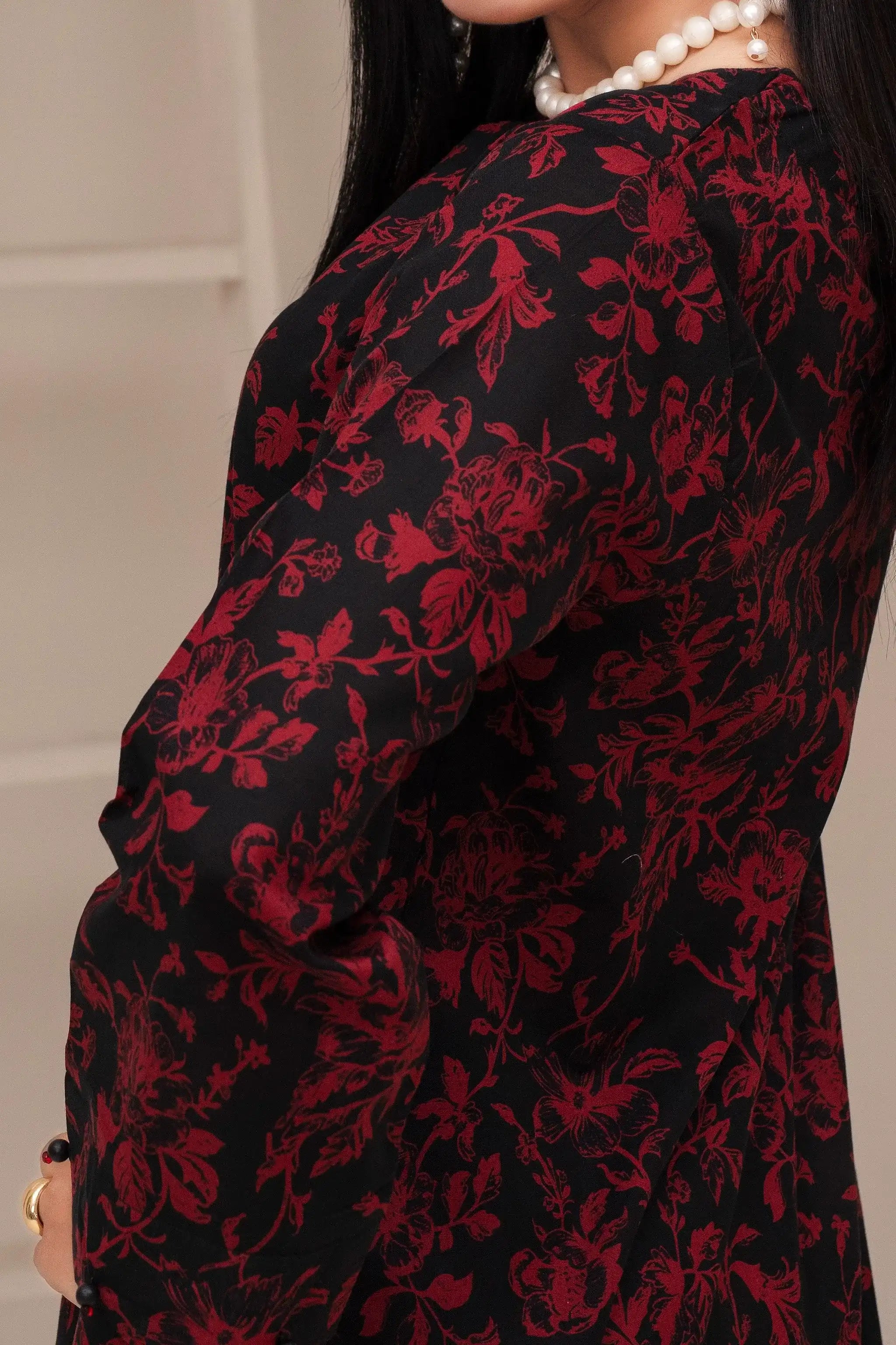 2 Piece Ready To Wear Black Cotton Suit - ZN-118 - ZAINOOR