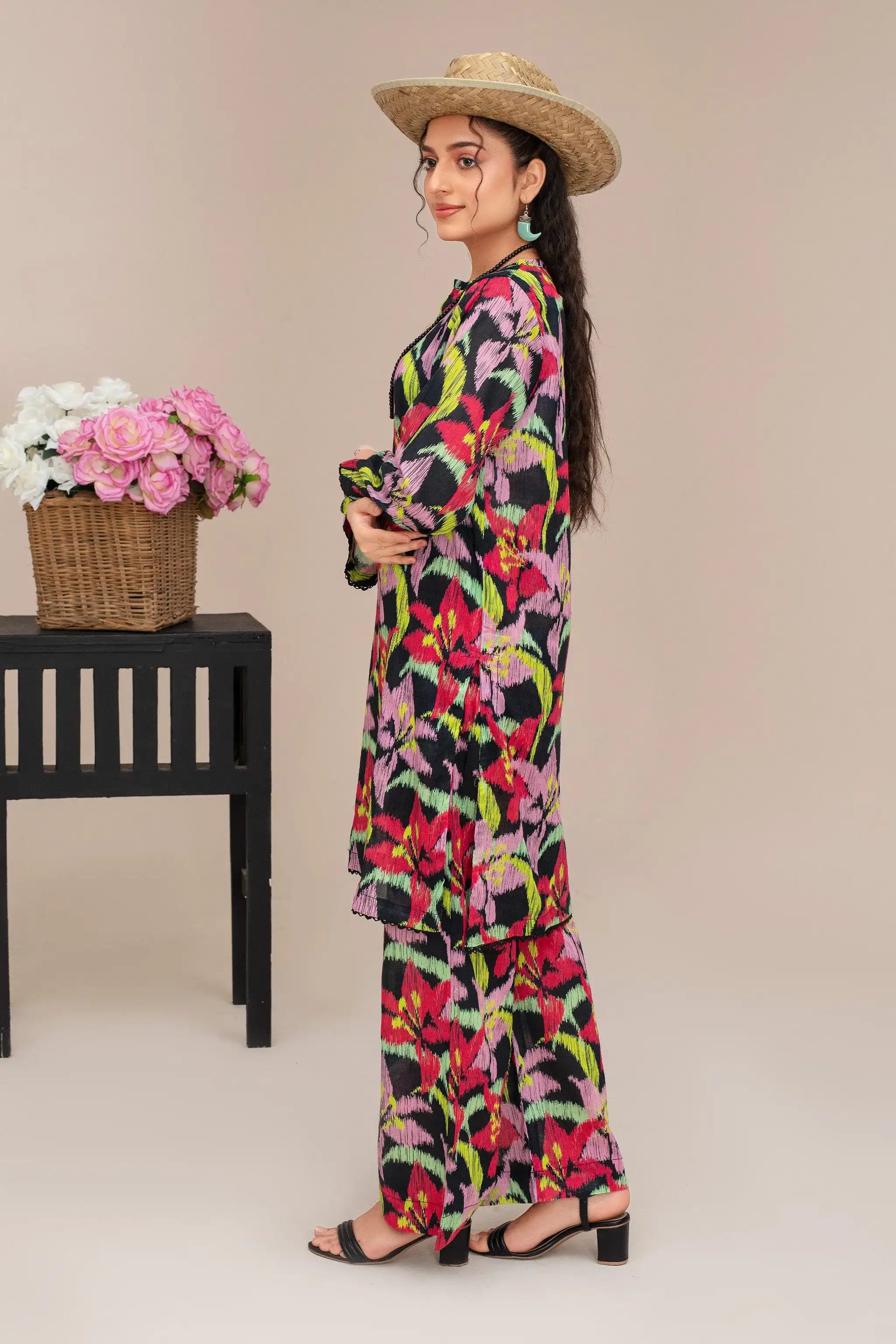 2 Piece Ready To Wear Black Dobby Suit - ZN-47 - ZAINOOR