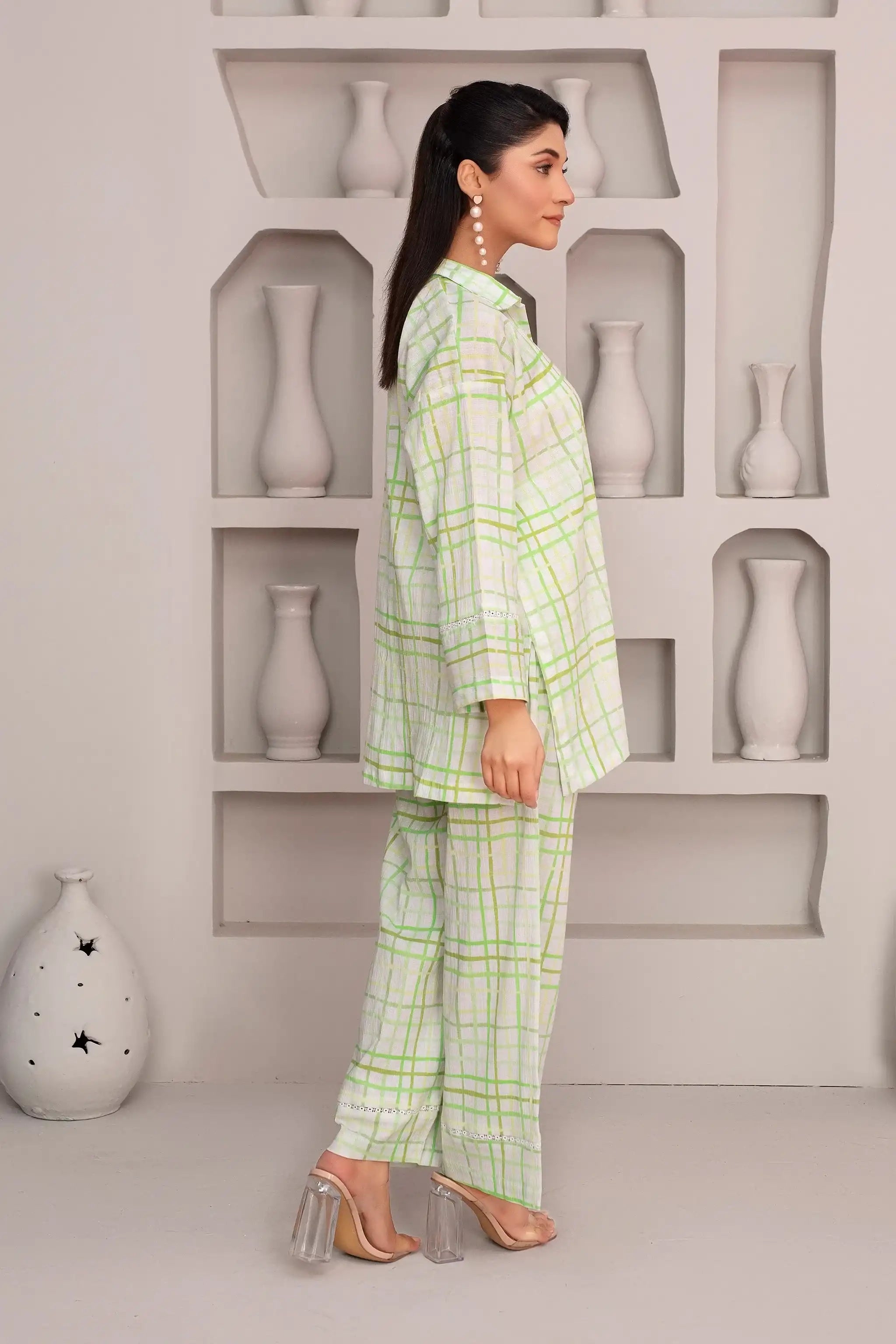 2 Piece Ready To Wear Panache Seersucker Suit - ZN-48 - ZAINOOR