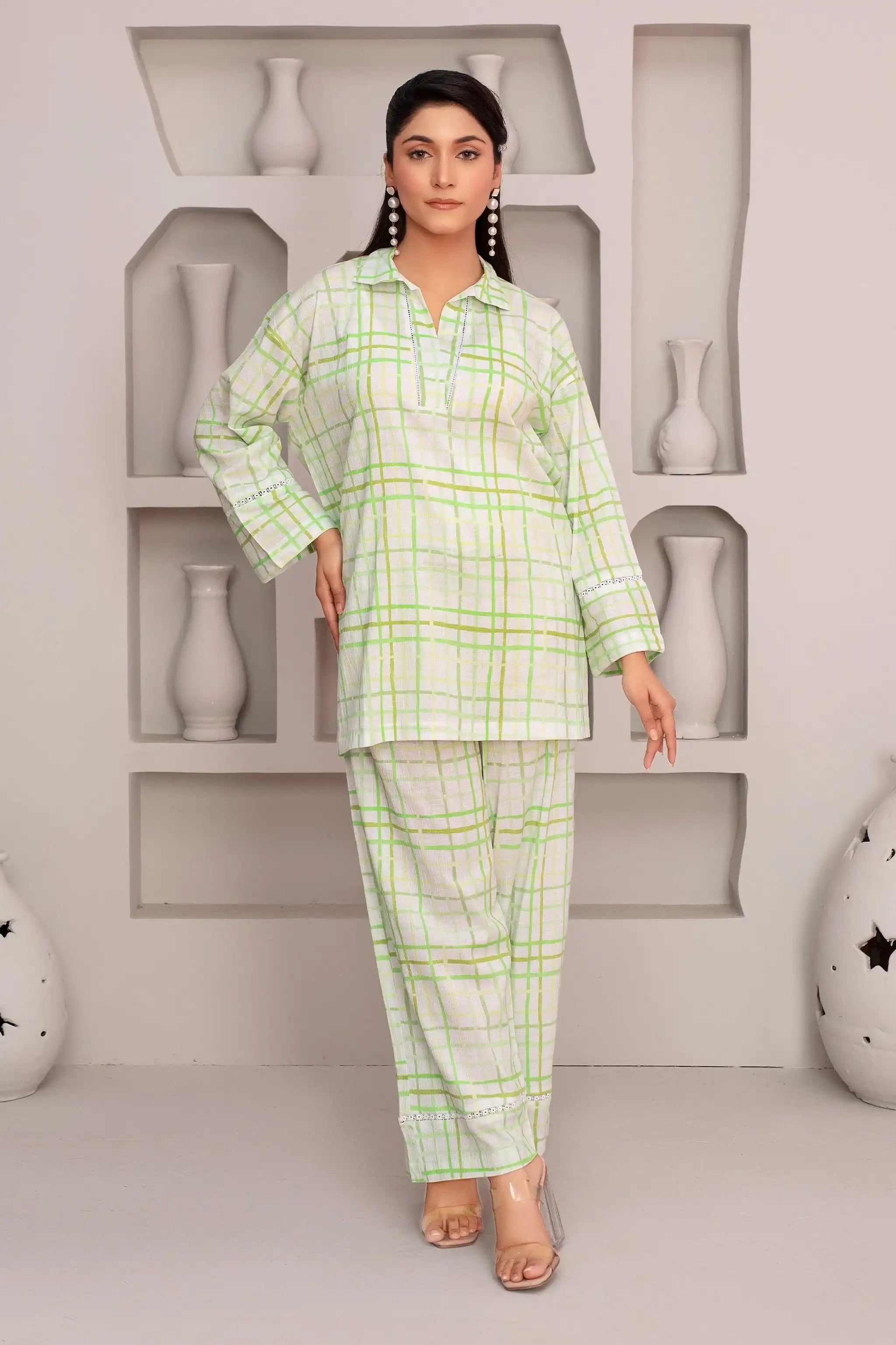 2 Piece Ready To Wear Panache Seersucker Suit - ZN-48 - ZAINOOR