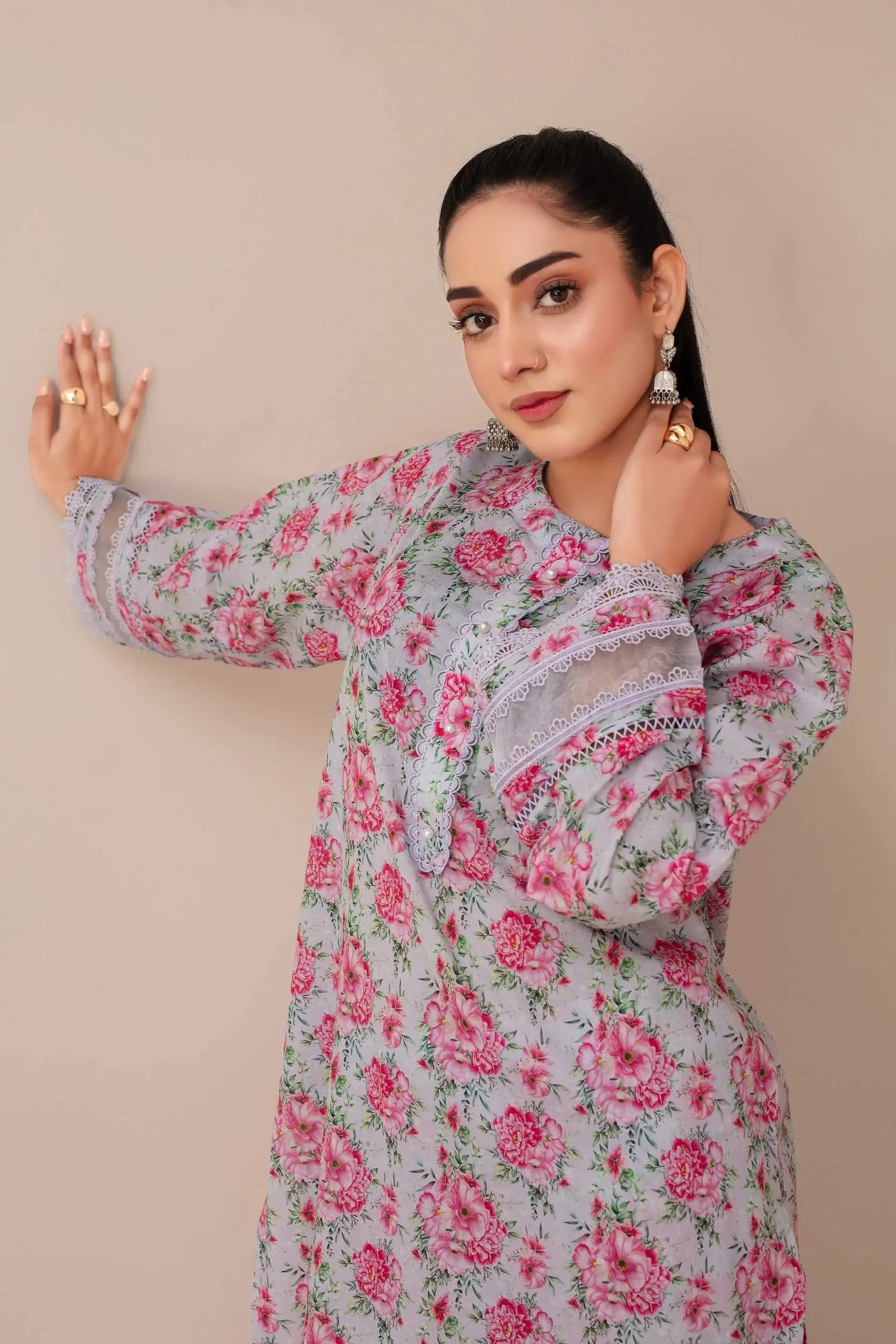2 Piece Ready To Wear Pink Lawn Suit - ZN-15 - ZAINOOR
