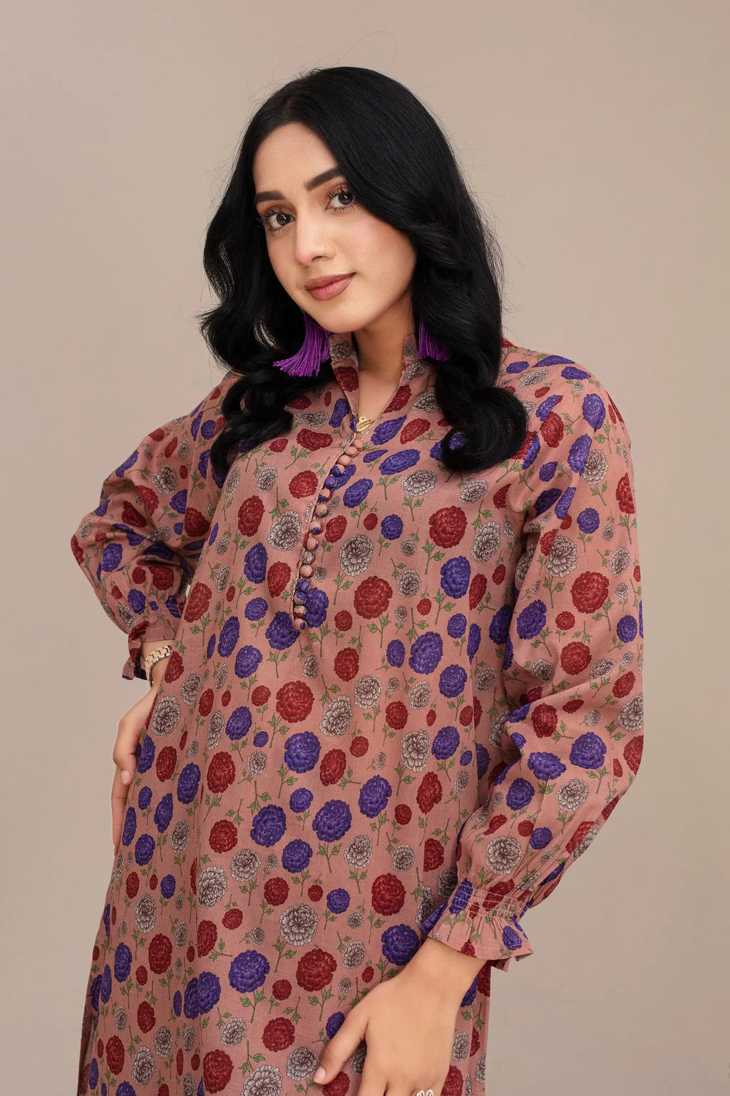 2 Piece Ready To Wear Tea Pink Lawn Suit - ZN-31 - ZAINOOR