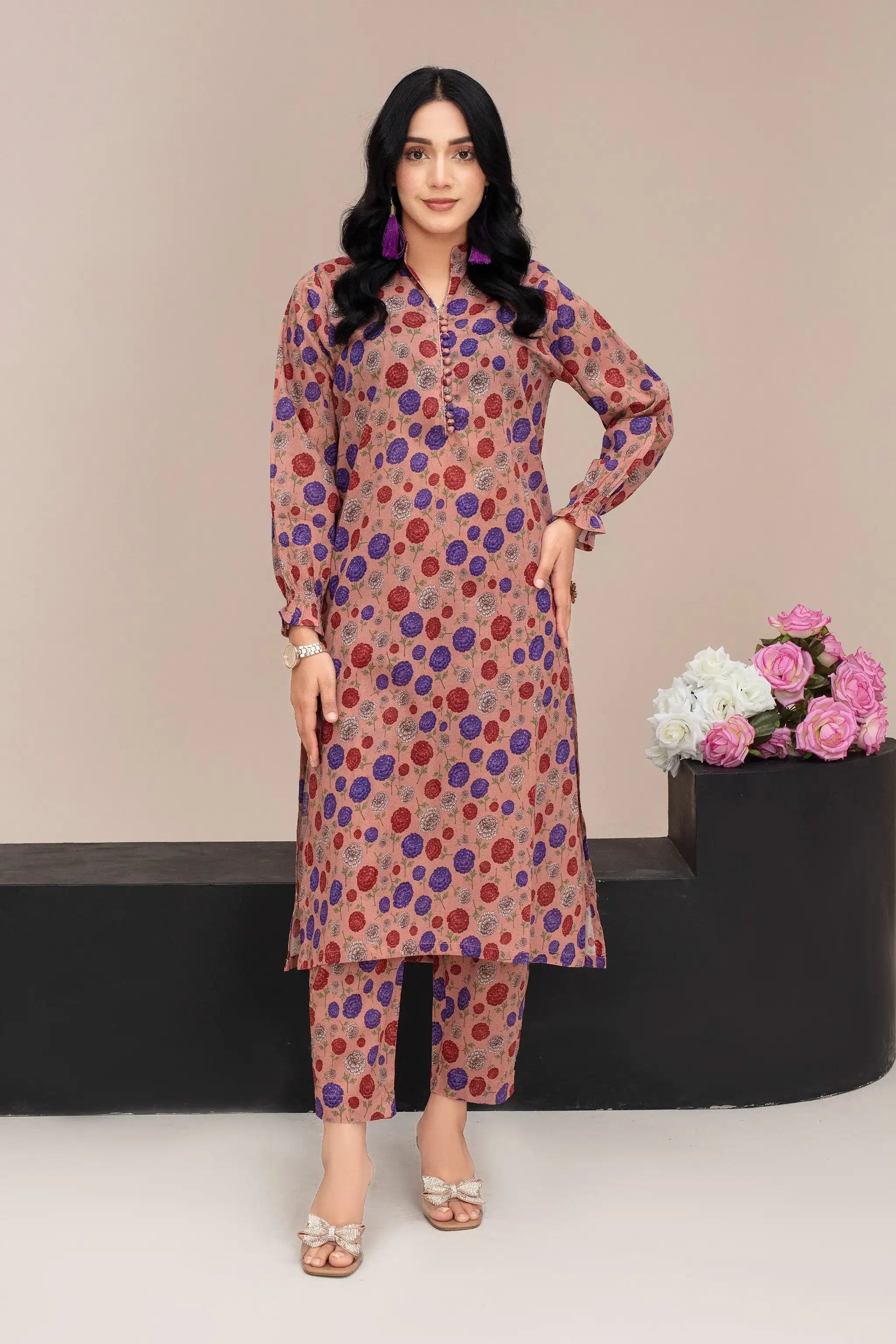 2 Piece Ready To Wear Tea Pink Lawn Suit - ZN-31 - ZAINOOR Main image