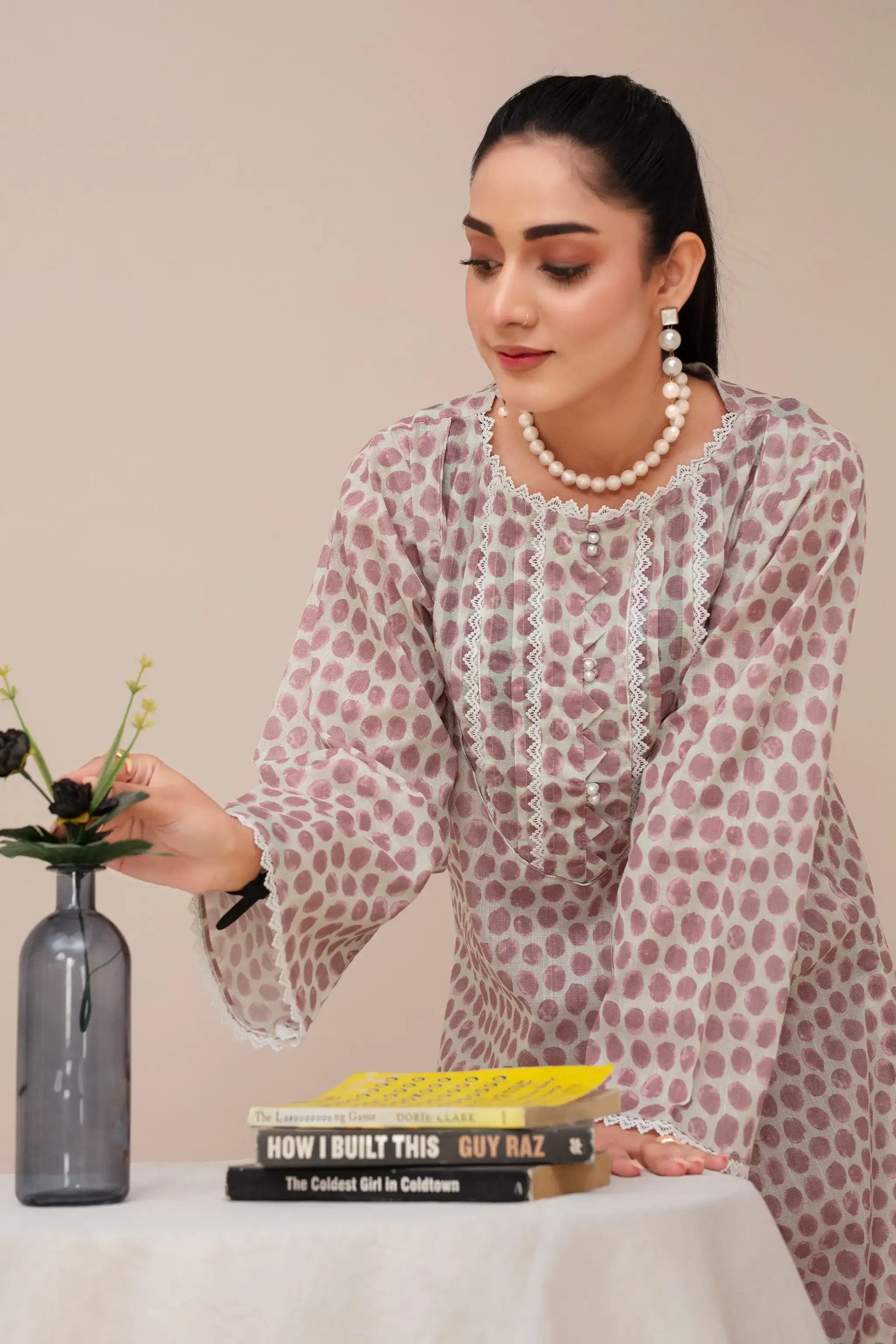 2 Piece Ready To Wear White Seersucker Suit - ZN-45 - ZAINOOR