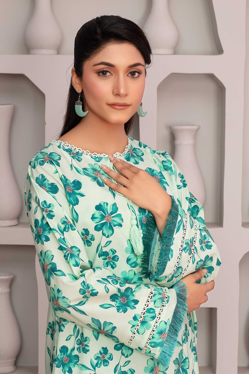 2 Piece Ready To Wear Green Viscose Suit Zainoor