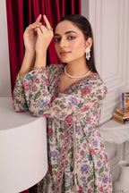 2 Piece Ready To Wear Beige Lawn Suit - ZN-35 - ZAINOOR