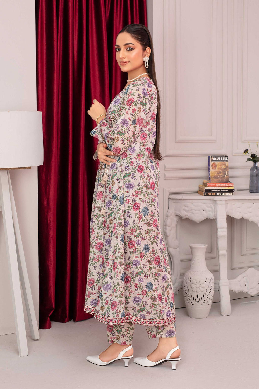 2 Piece Ready To Wear Beige Lawn Suit - ZN-35 - ZAINOOR