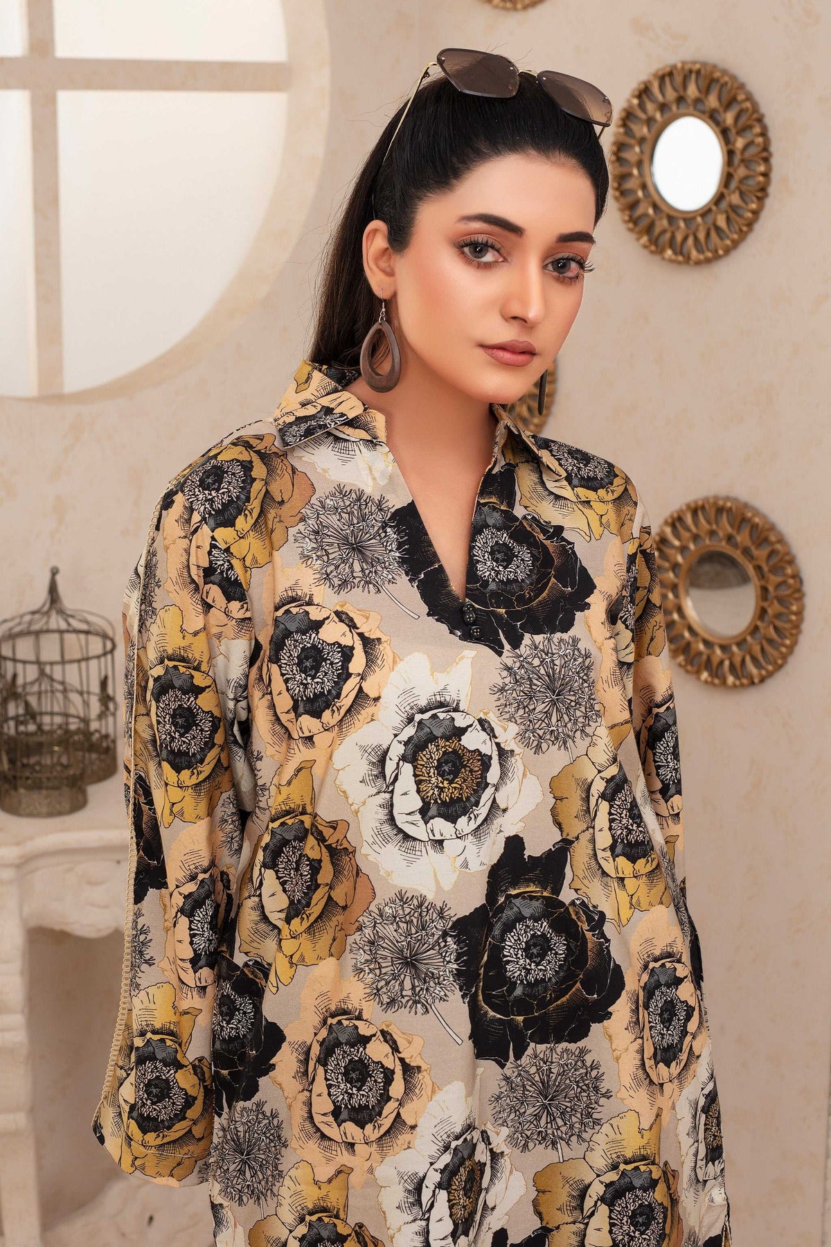 2 Piece Ready To Wear Beige Viscose Suit - ZN-98 - ZAINOOR