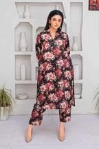 2 Piece Ready To Wear Black Cotton Suit - ZN-103 - ZAINOOR