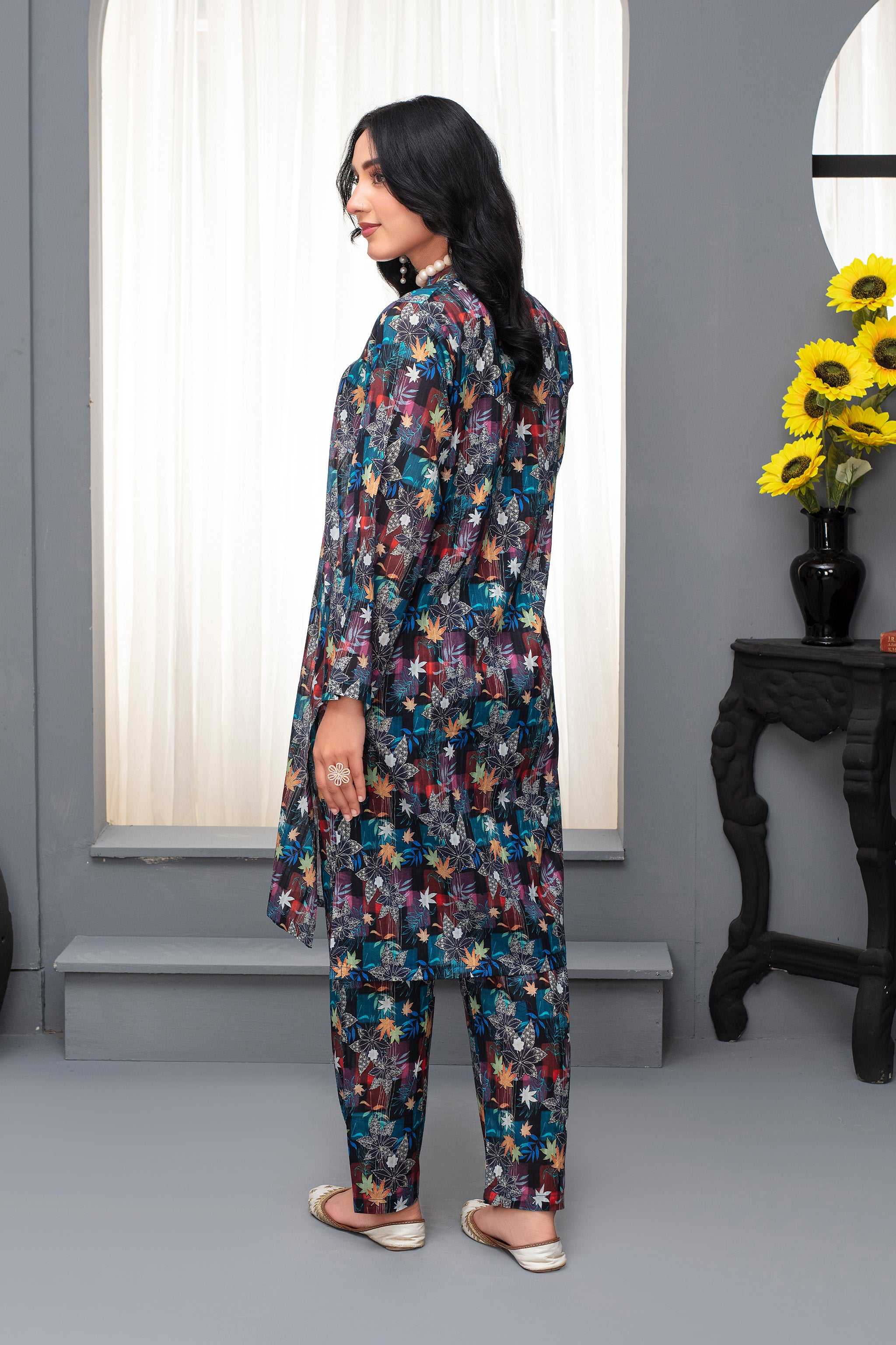 2 Piece Ready To Wear Black Lawn Suit - ZN-27 - ZAINOOR
