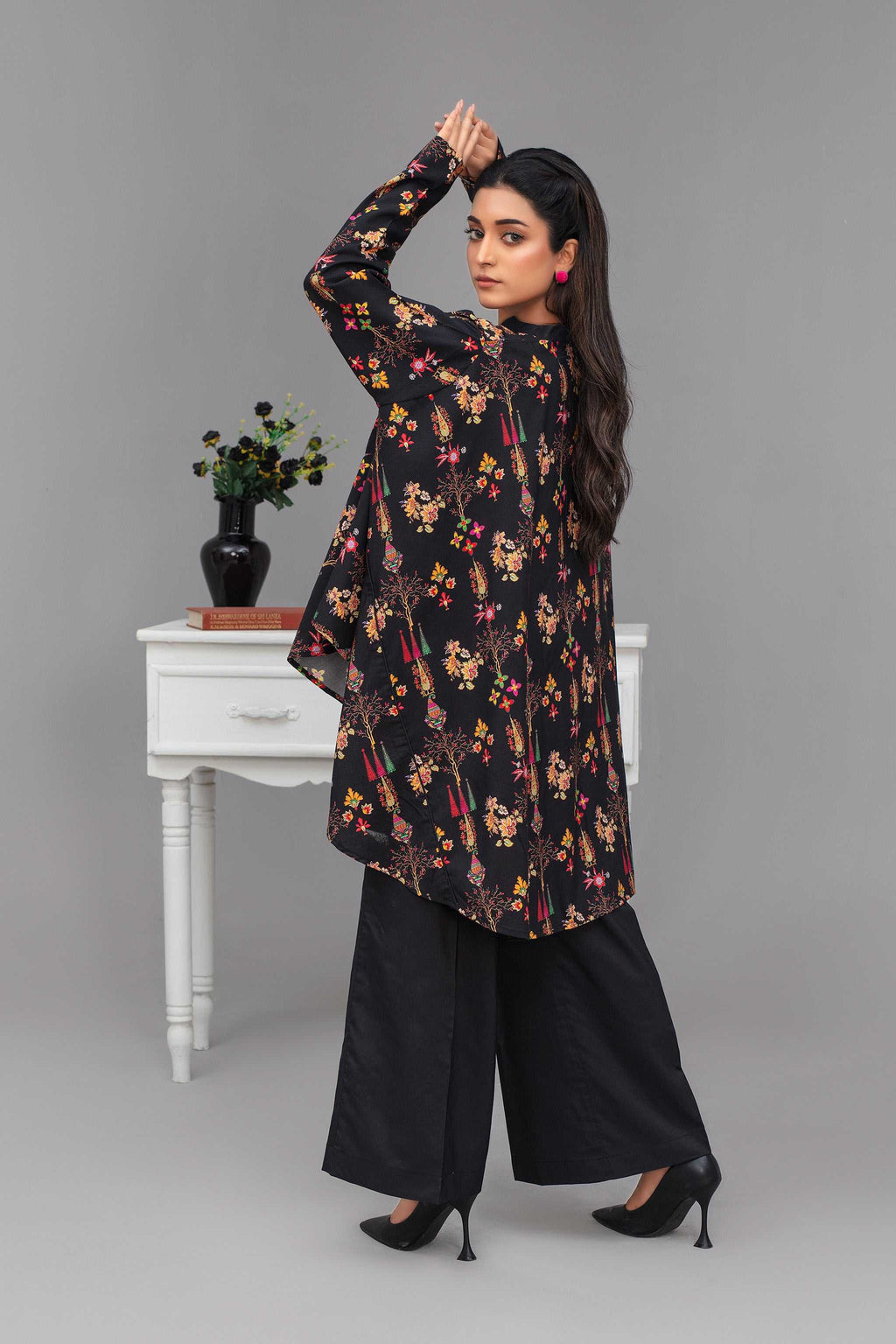 2 Piece Ready To Wear Black Viscose Suit - ZN-09 - ZAINOOR