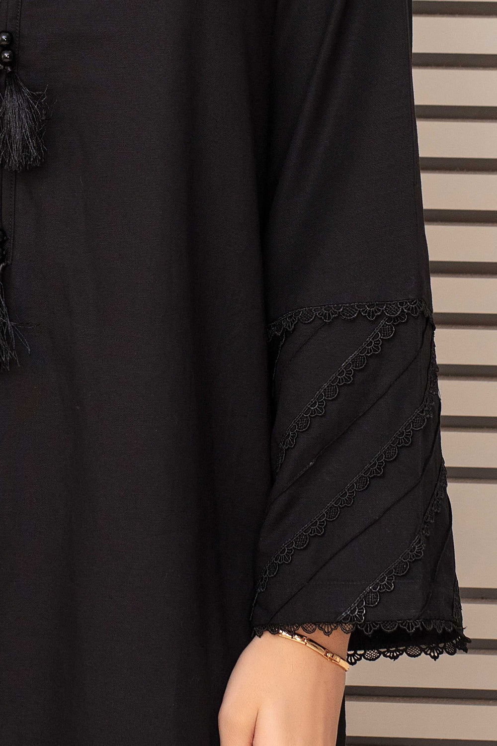 2 Piece Ready To Wear Black Viscose Suit - ZN-01 - ZAINOOR