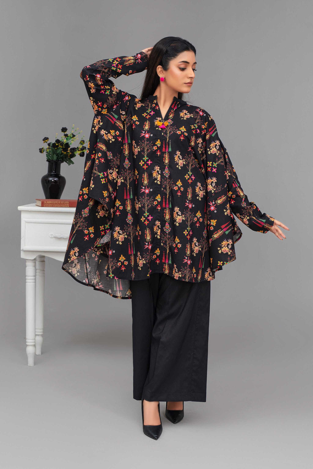 2 Piece Ready To Wear Black Viscose Suit - ZN-09 - ZAINOOR