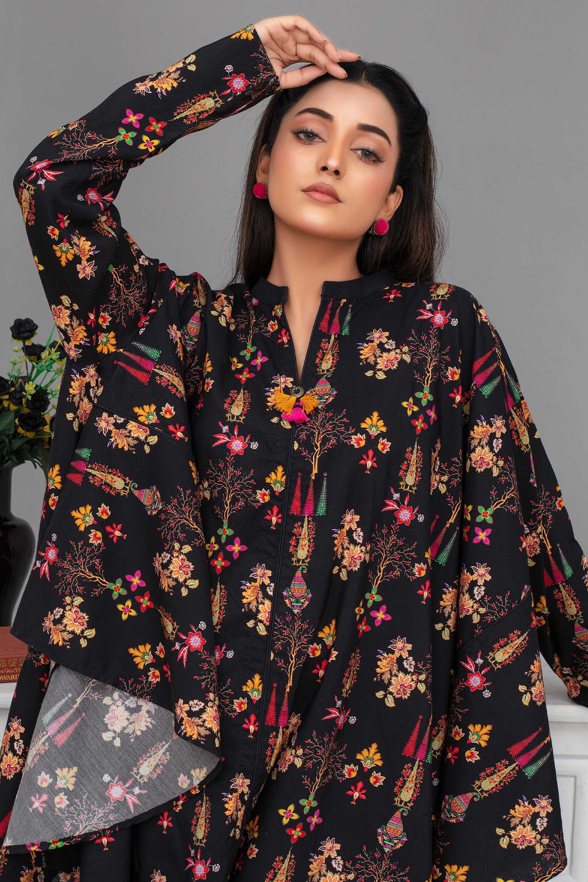 2 Piece Ready To Wear Black Viscose Suit - ZN-09 - ZAINOOR