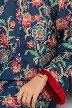 2 Piece Ready To Wear Blue Floral Cotton Suit - ZN-73 - ZAINOOR