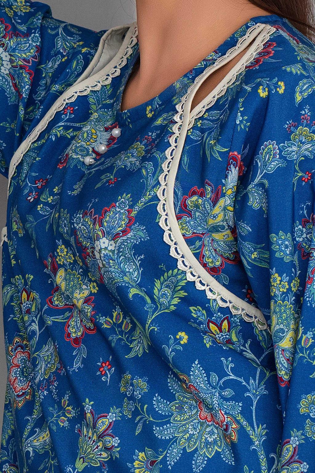 2 Piece Ready To Wear Blue Viscose Suit - ZN-139 - ZAINOOR