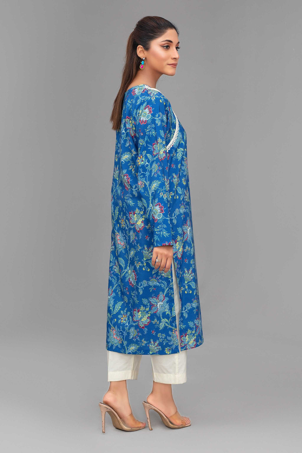 2 Piece Ready To Wear Blue Viscose Suit - ZN-139 - ZAINOOR