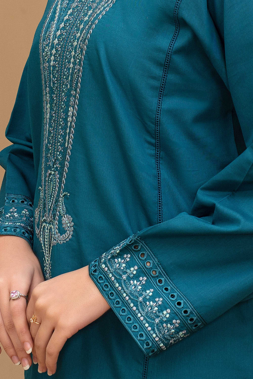 2 Piece Ready To Wear Blue Viscose Suit - ZN-08 - ZAINOOR