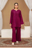 2 Piece Ready To Wear Dyed Maroon Karandi Suit - ZN-11 - ZAINOOR