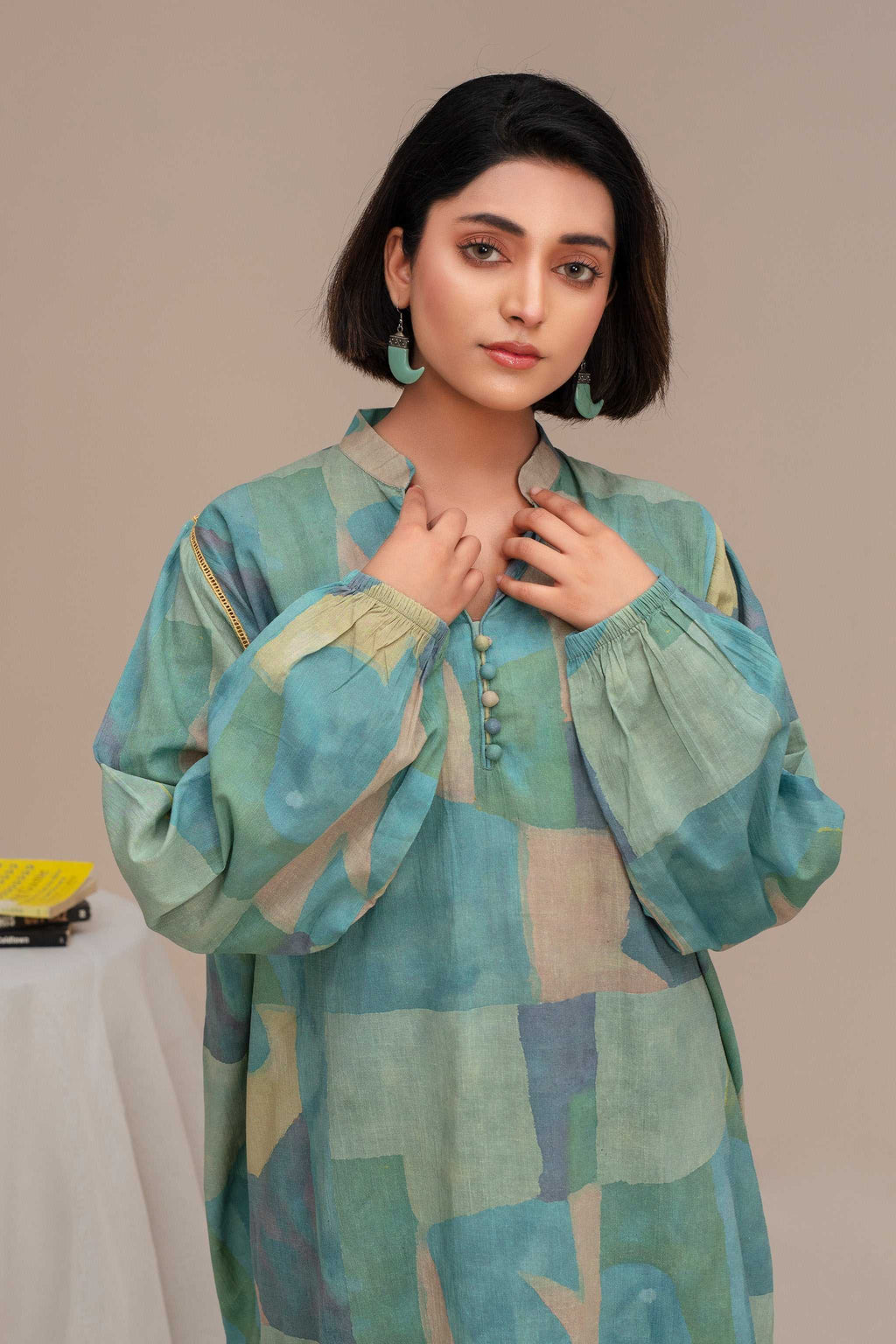 2 Piece Ready To Wear Green Cotton Suit - ZN-52 - ZAINOOR