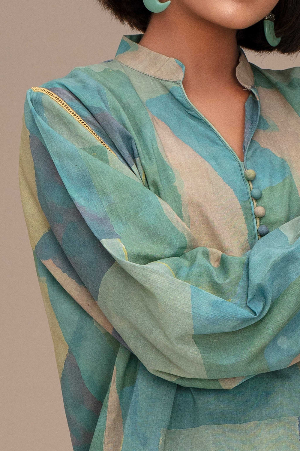 2 Piece Ready To Wear Green Cotton Suit - ZN-52 - ZAINOOR