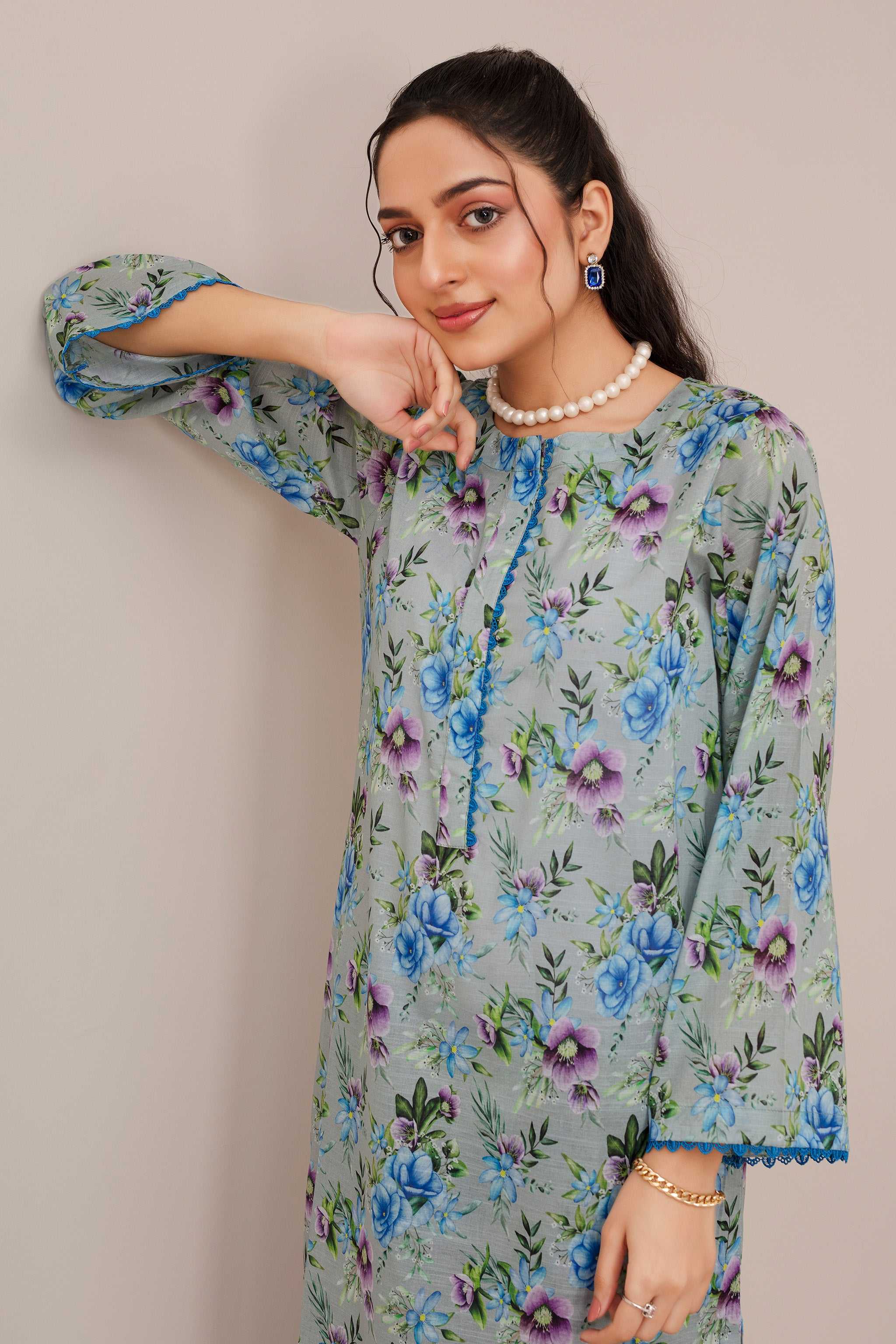 2 Piece Ready To Wear Grey Lawn Suit Secondary image