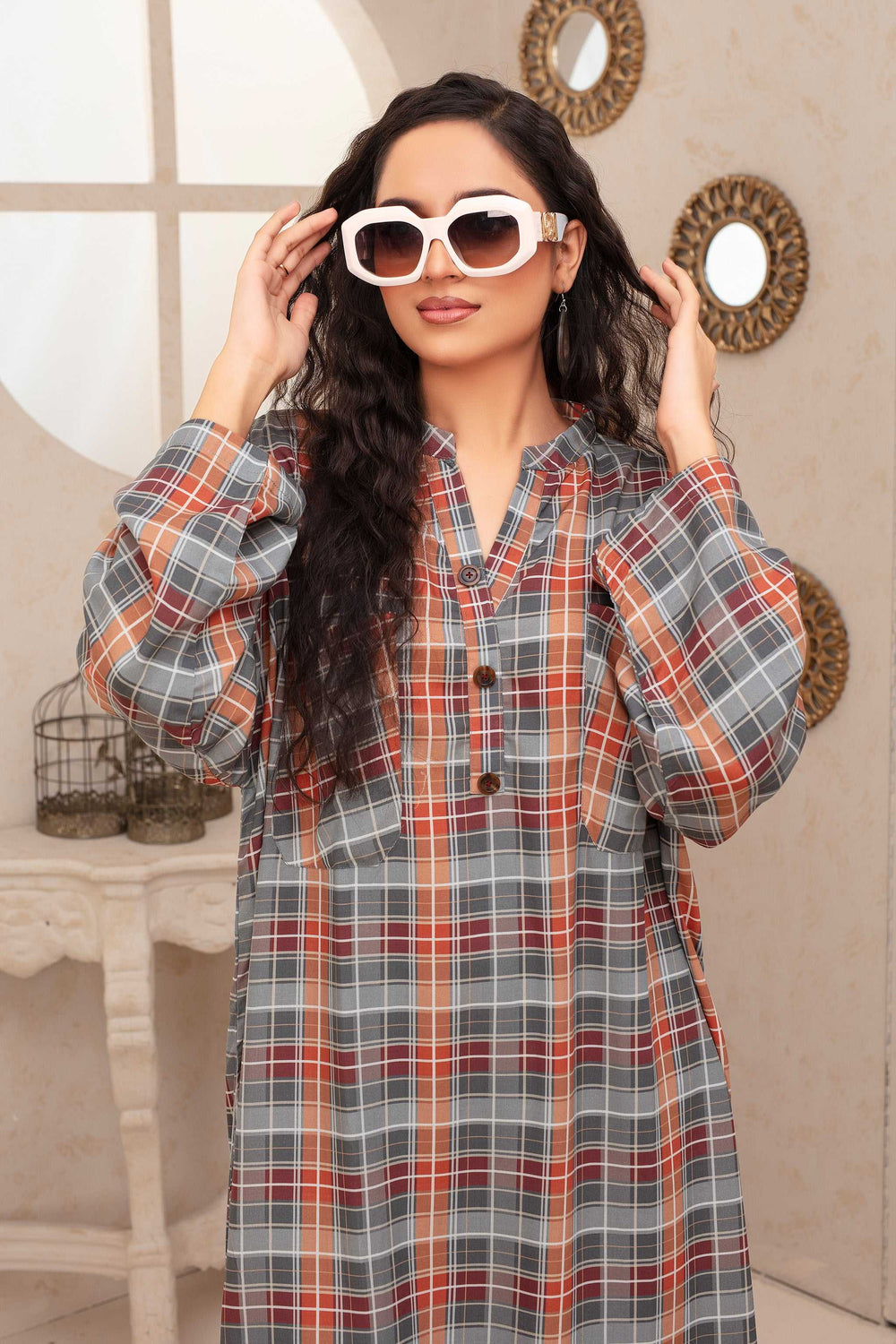 2 Piece Ready To Wear Grey Viscose Suit - ZN-04 - ZAINOOR