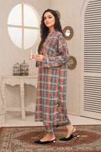 2 Piece Ready To Wear Grey Viscose Suit - ZN-04 - ZAINOOR