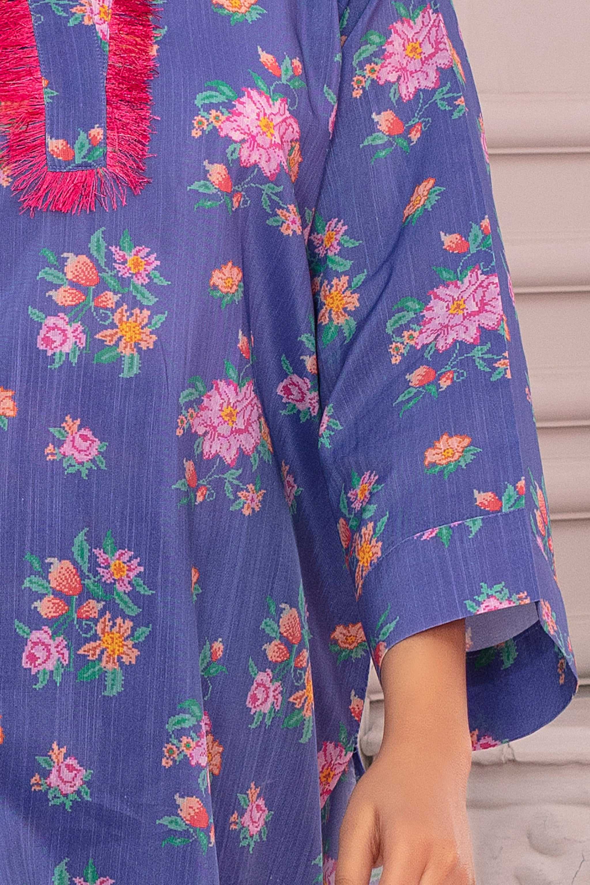 2 Piece Ready To Wear Lavender Viscose Suit -ZN-40 - ZAINOOR