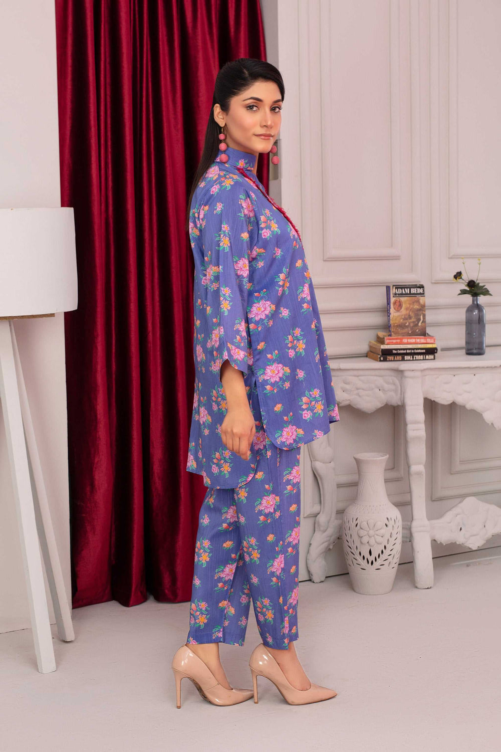 2 Piece Ready To Wear Lavender Viscose Suit -ZN-40 - ZAINOOR