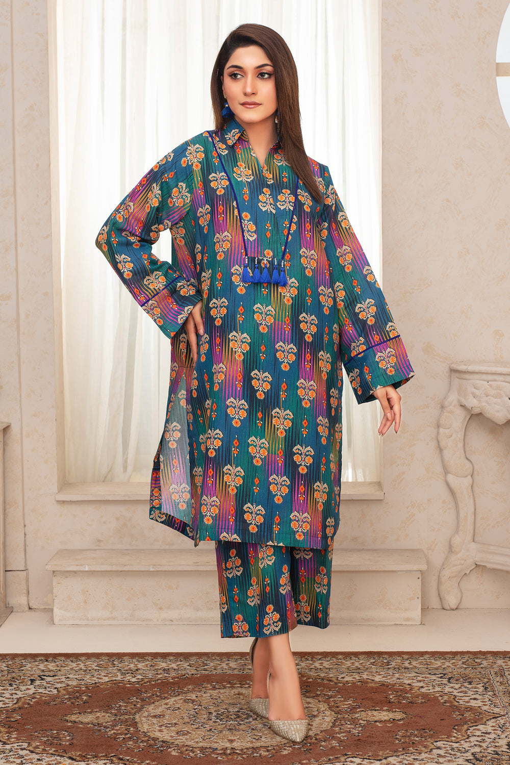 2 Piece Ready To Wear Multi Cotton Suit - ZN-132 - ZAINOOR