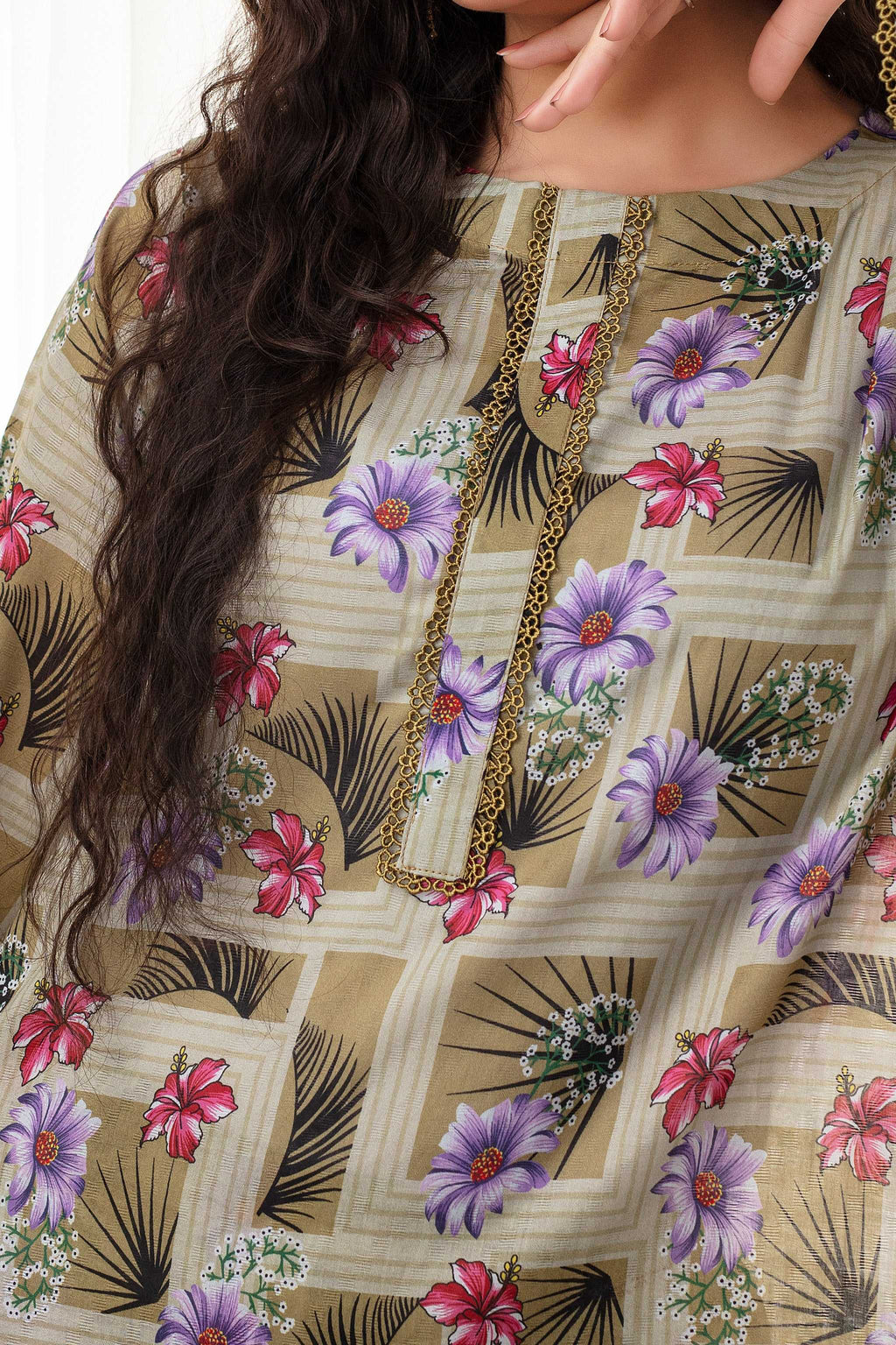 2 Piece Ready To Wear Olive Lawn Suit - ZN-23 - ZAINOOR