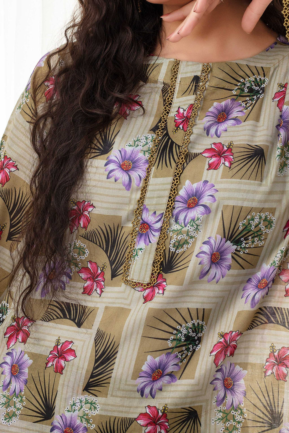 2 Piece Ready To Wear Olive Lawn Suit - ZN-23 - ZAINOOR