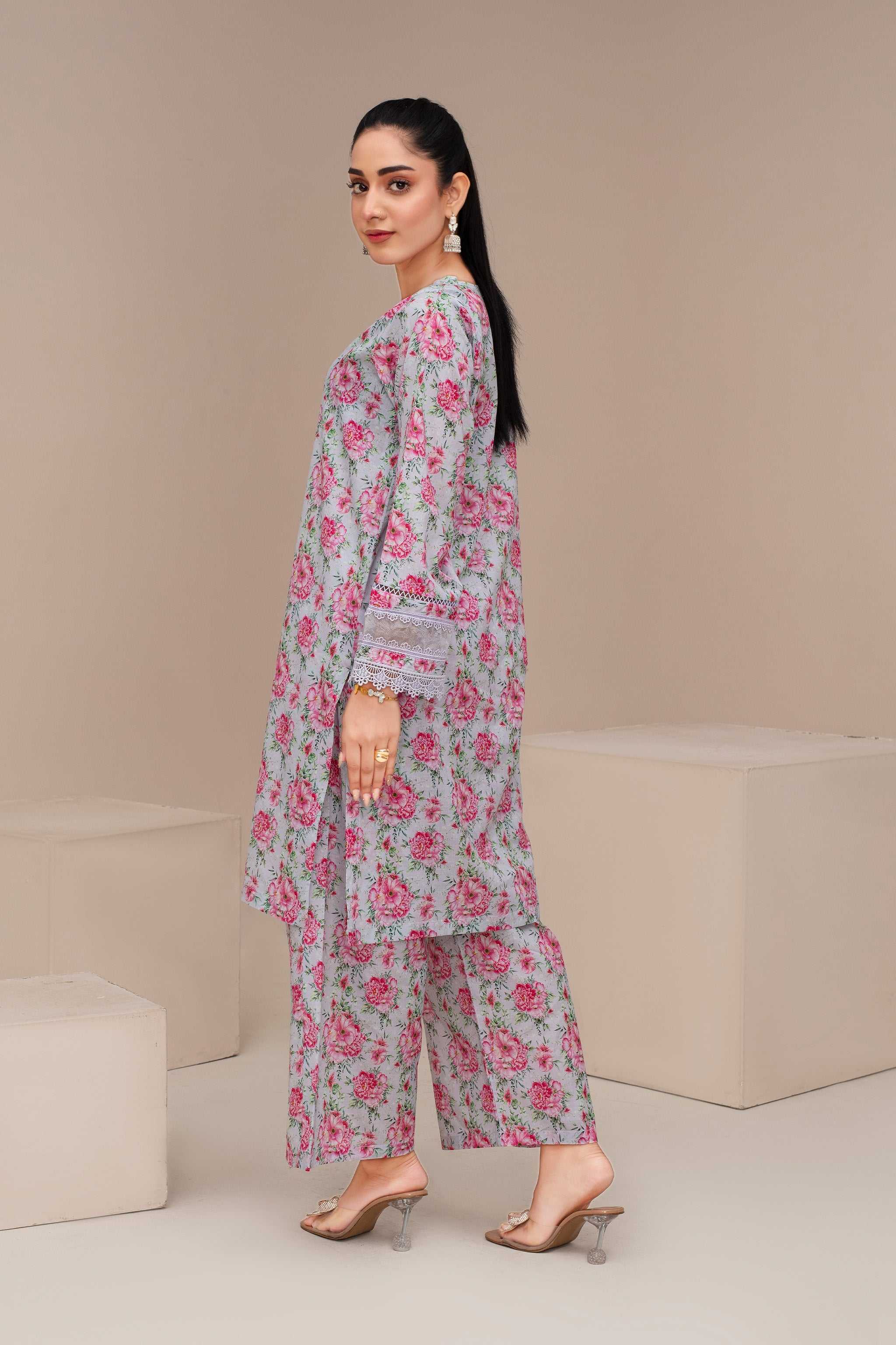 2 Piece Ready To Wear Pink Lawn Suit - ZN-15 - ZAINOOR