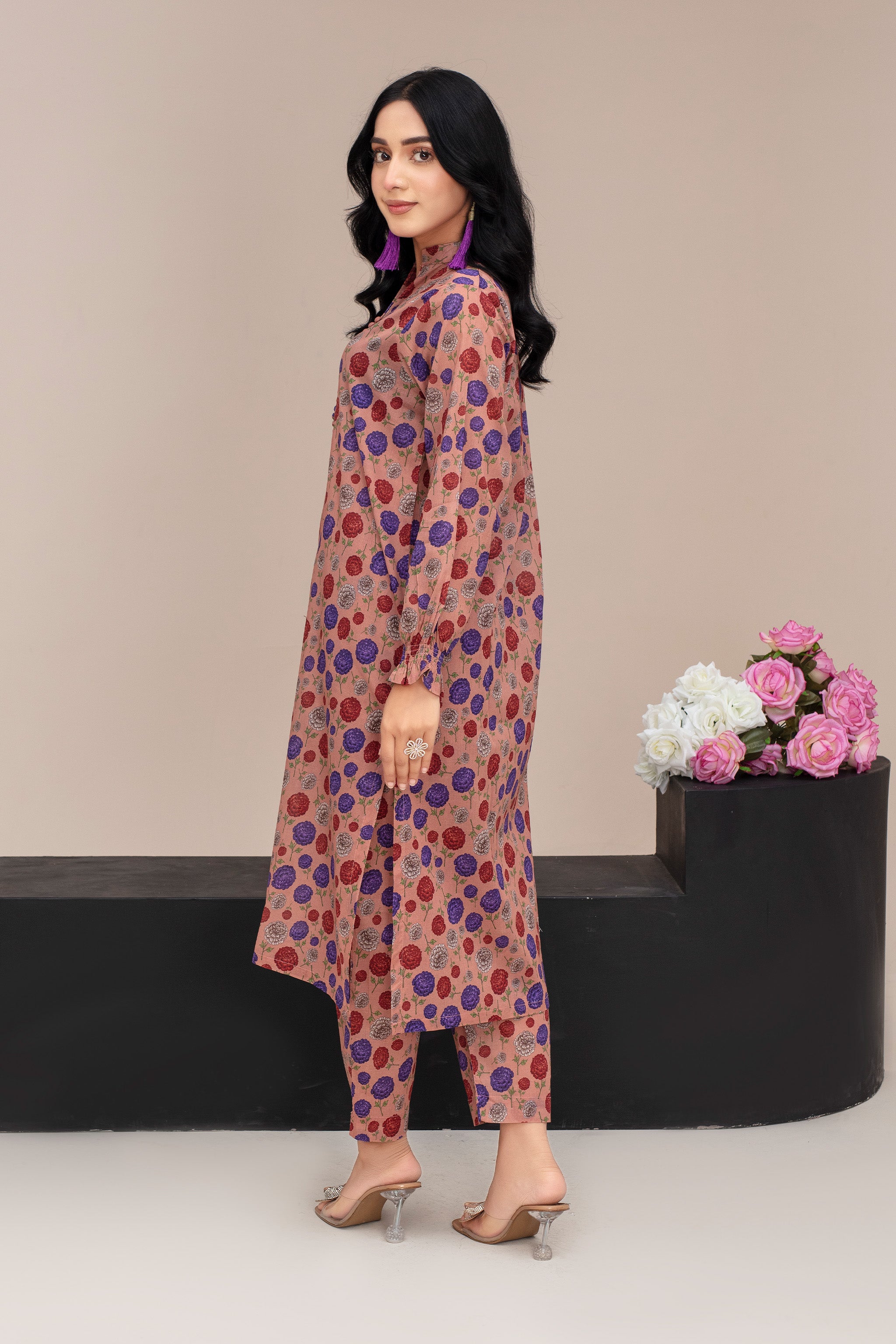 2 Piece Ready To Wear Tea Pink Lawn Suit - ZN-31 - ZAINOOR