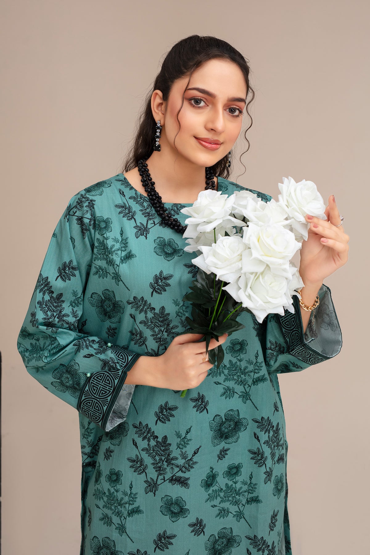 2 Piece Ready To Wear Teal Cotton Suit - ZN-112 - ZAINOOR