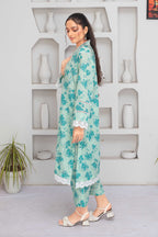 2 Piece Ready To Wear Turquoise Karandi Suit - ZN-05 - ZAINOOR