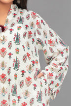 2 Piece Ready To Wear White Karandi Suit - ZN-59 - ZAINOOR