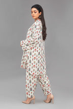 2 Piece Ready To Wear White Karandi Suit - ZN-59 - ZAINOOR