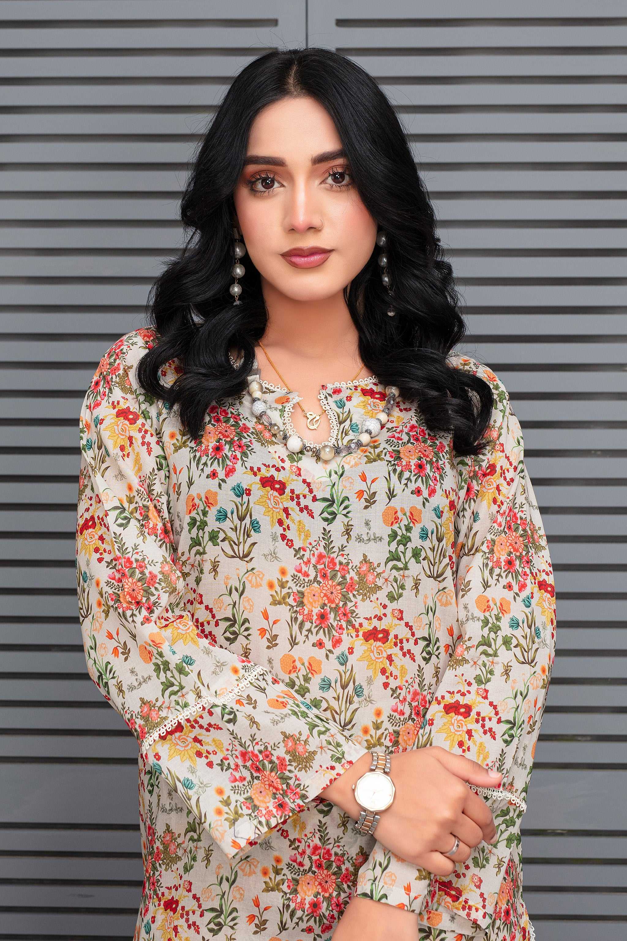 2 Piece Ready To Wear White Lawn Suit - ZN-17 - ZAINOOR