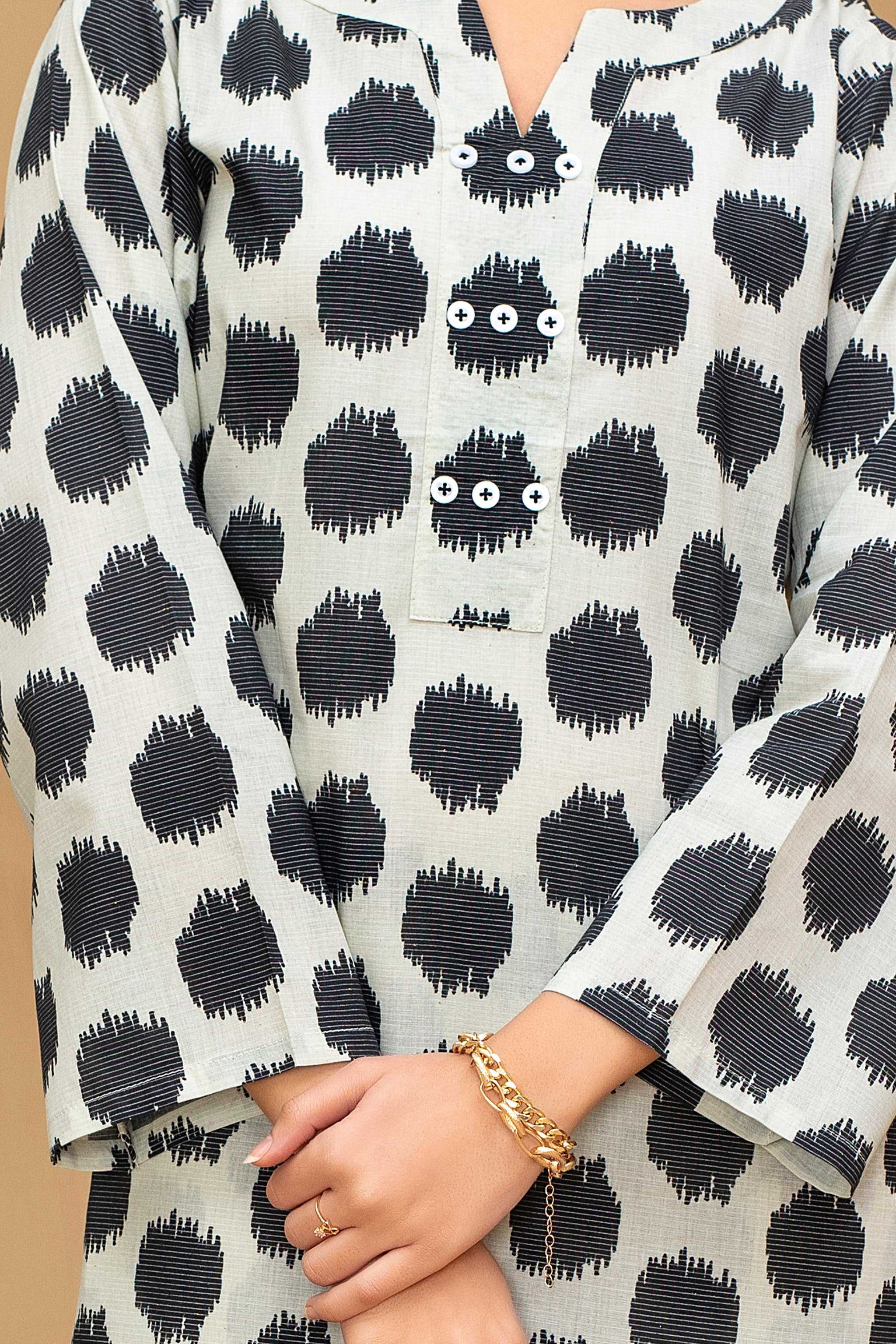 2 Piece Ready To Wear White Slub Cotton Suit - ZN-14 - ZAINOOR