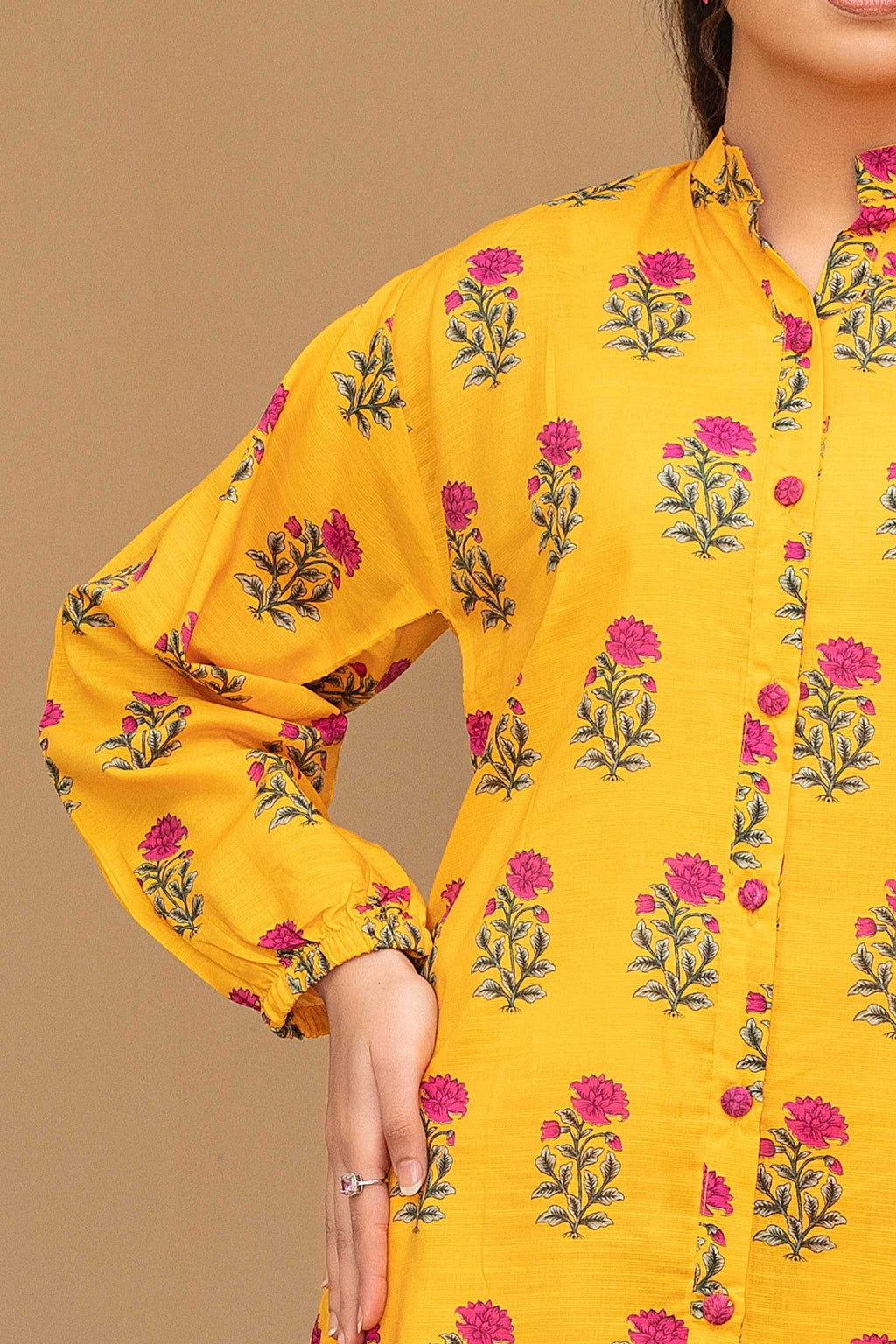 2 Piece Ready To Wear Yellow Viscose Suit - ZN-12 - ZAINOOR
