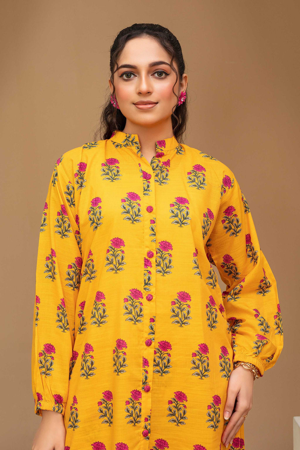 2 Piece Ready To Wear Yellow Viscose Suit - ZN-12 - ZAINOOR