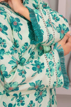 2 Piece Ready To Wear Green Viscose Suit Zainoor