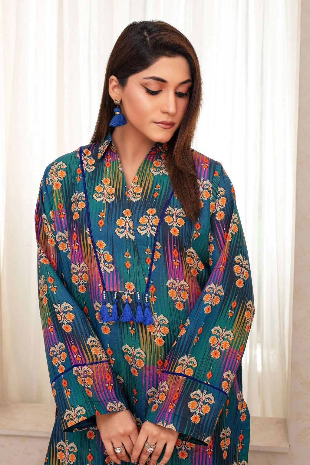 "2 Piece Ready To Wear Multi Cotton Suit - ZN-132 - ZAINOOR"