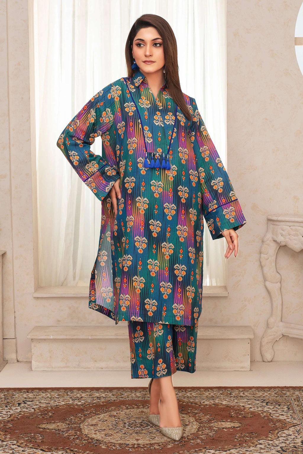 "2 Piece Ready To Wear Multi Cotton Suit - ZN-132 - ZAINOOR"