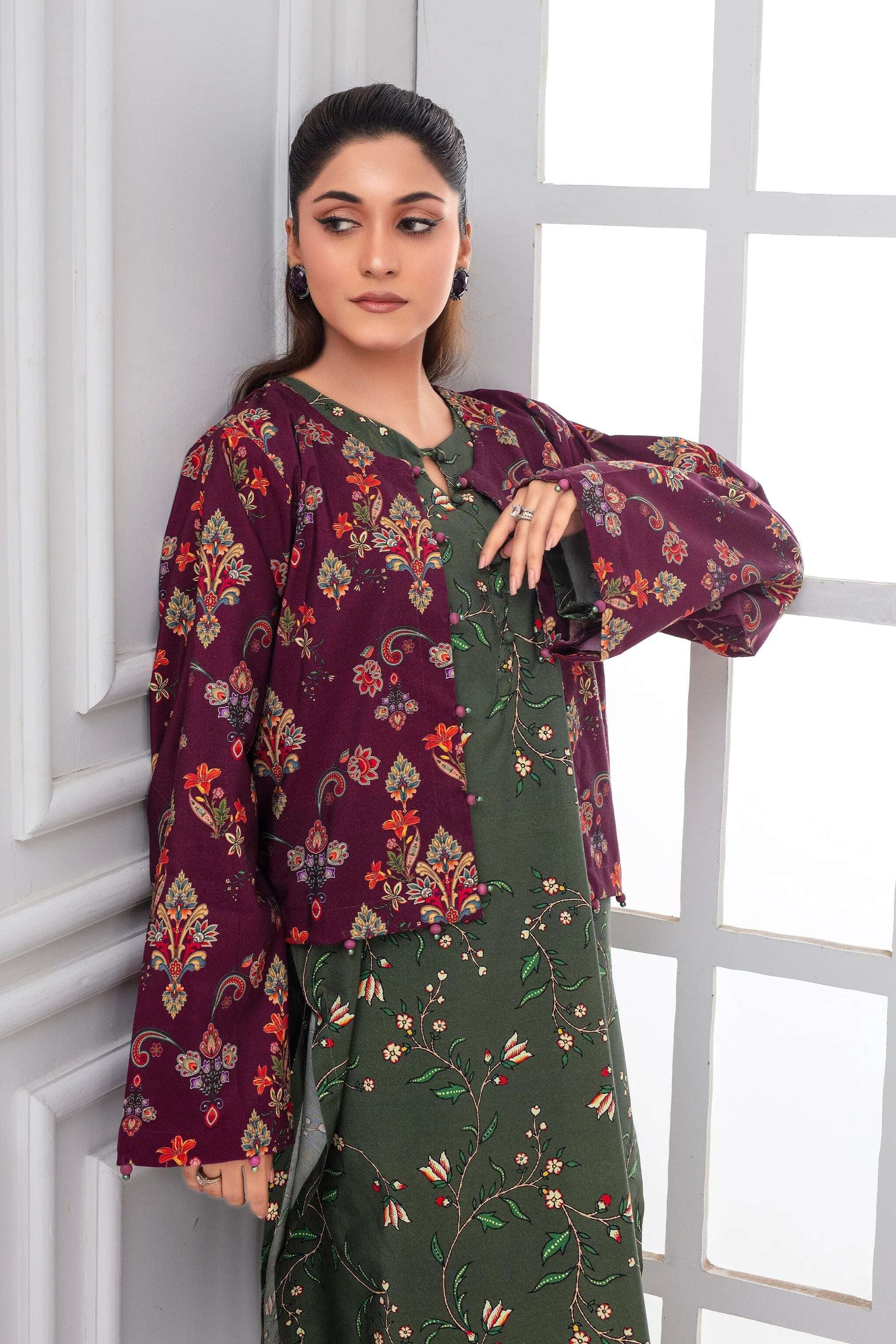 2 Piece Ready To Wear Green Viscose Suit Secondary image